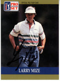 Larry Mize Autographed 1990 Pro Set #34 Trading Card Beckett 44880