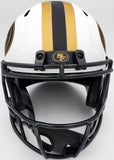 TREY LANCE AUTOGRAPHED 49ERS LUNAR ECLIPSE WHITE FULL SIZE HELMET BECKETT 194740