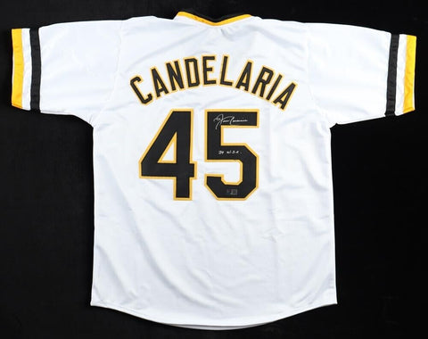 John Candelaria Signed Pittsburgh Pirates Jersey "79 W. S. Champion" (TSE COA)