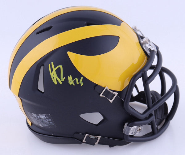 Hassan Haskins Signed Michigan Wolverines Mini-Helmet (JSA) Tennessee Titans