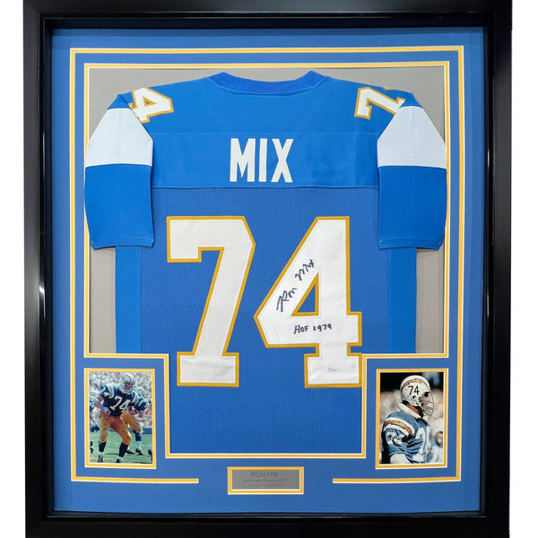 FRAMED Signed RON MIX HOF 35x39 San Diego Powder Blue Jersey JSA COA