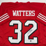 Autographed/Signed Ricky Watters San Francisco Alternate Red Jersey Beckett COA