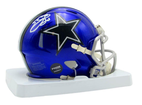 Emmitt Smith HOF Signed/Auto Cowboys Flash Mini Football Helmet PROVA 166574