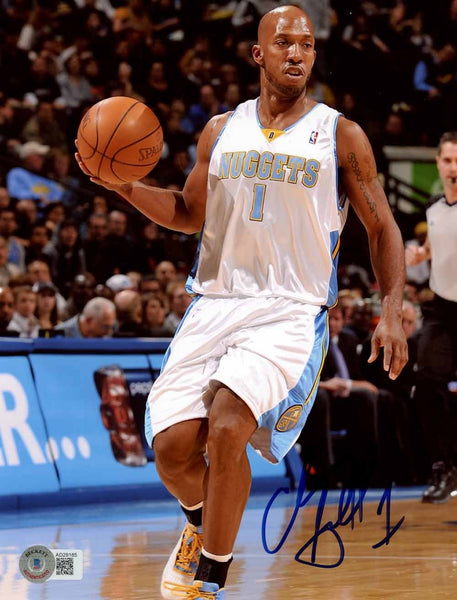 Chauncey Billups Autographed Denver Nuggets 8x10 Photo Beckett 50491