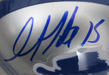 Calvin Johnson HOF/Golden Tate Signed/Auto Lions Mini Football Helmet JSA 213364