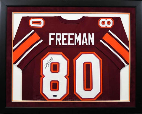ANTONIO FREEMAN AUTOGRAPHED VIRGINIA TECH HOKIES #80 FRAMED JERSEY COA