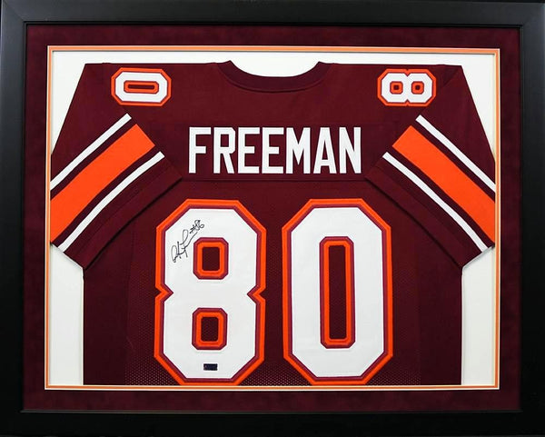 ANTONIO FREEMAN AUTOGRAPHED VIRGINIA TECH HOKIES #80 FRAMED JERSEY COA
