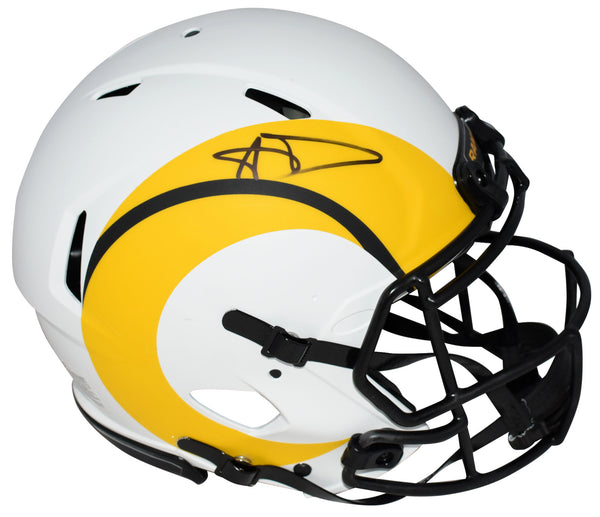 AARON DONALD SIGNED LOS ANGELES RAMS LUNAR AUTHENTIC SPEED HELMET BECKETT