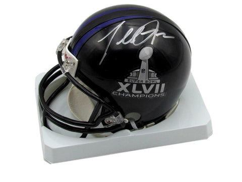 Terrell Suggs Autographed Mini Ravens Super Bowl XLVII Football Helmet Beckett
