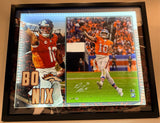 Bo Nix Autographed 16x20 Photo -- Denver Broncos Deluxe 3D Lighted Frame BAS COA