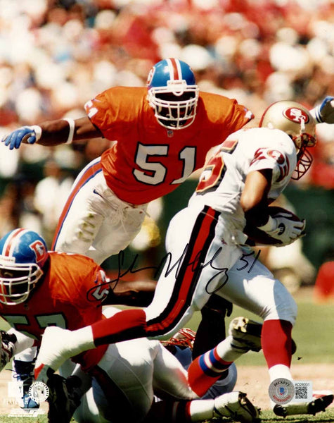 John Mobley Autographed/Signed Denver Broncos 8x10 Photo BAS 51095