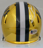 JARVIS LANDRY AUTOGRAPHED LSU CHROME GOLD SPEED MINI HELMET BECKETT 152102