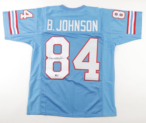 Billy "White Shoes" Johnson Signed Houston Oilers Jersey (TriStar) 3xPro Bowl WR