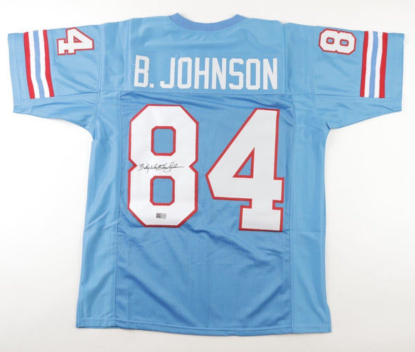 Billy "White Shoes" Johnson Signed Houston Oilers Jersey (TriStar) 3xPro Bowl WR