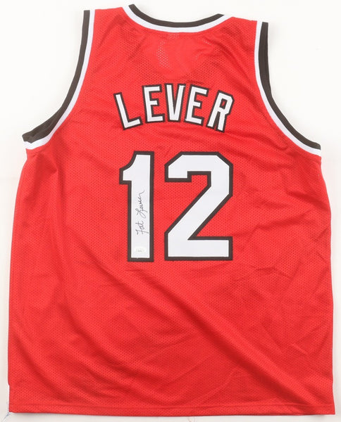 Lafayette Fat Lever Signed Portland Trail Blazers Red Jersey (JSA) 2xAll Star