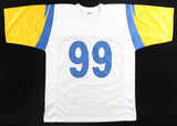 Aaron Donald Signed Los Angeles Rams Career Stat Jersey (Beckett) 10xPro Bowl DE