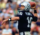 Jim Plunkett Signed Full-Size End Zone Pylon (Schwartz COA) Oakland Raiders Q.B.