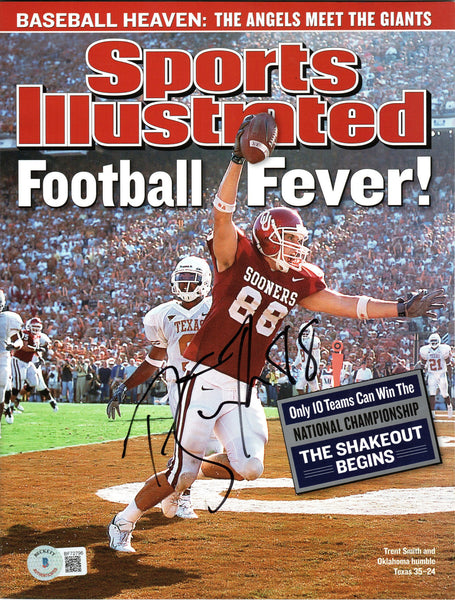 Trent Smith Autographed Oklahoma Sooners Sports Illustrated 10/21/2002 Beckett