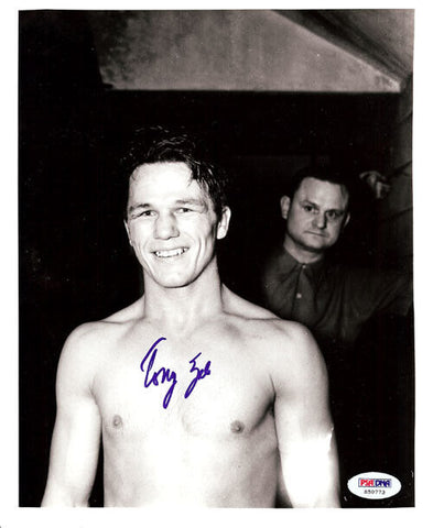 Tony Zale Autographed Signed 8x10 Photo PSA/DNA #S50773