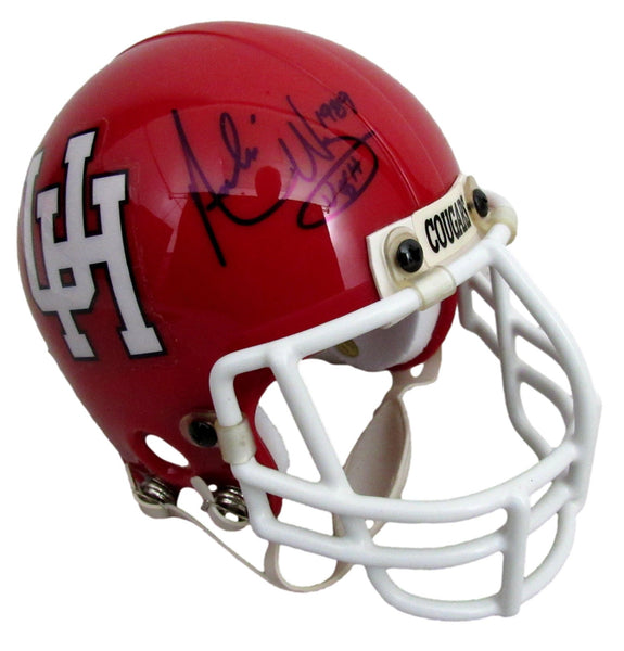 Andre Ware Signed/Inscribed Univ of Houston Mini Football Helmet JSA 213138