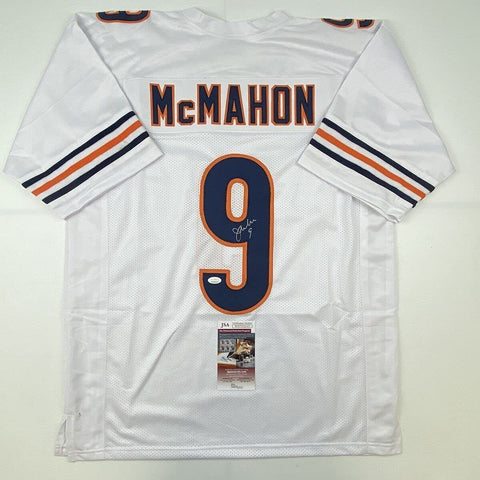 Autographed/Signed JIM MCMAHON Chicago White Football Jersey JSA COA Auto