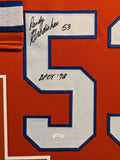 FRAMED DENVER BRONCOS RANDY GRADISHAR AUTOGRAPHED SIGNED JERSEY JSA COA