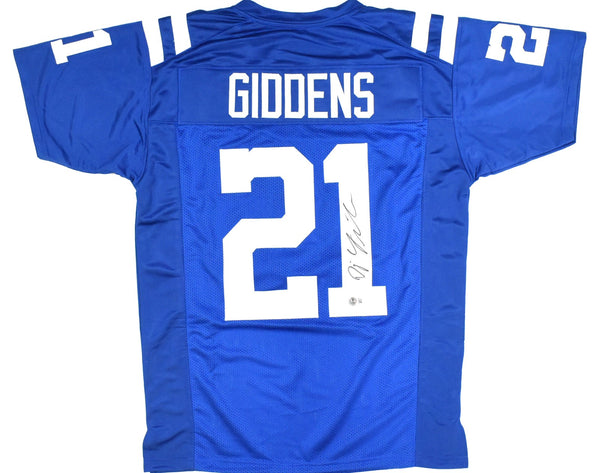 DJ Giddens Autographed Blue Pro Style Jersey - Beckett W Hologram *Black