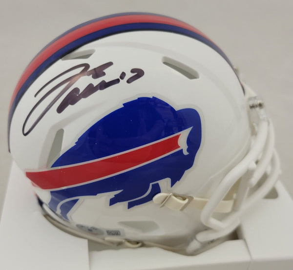 JOSH ALLEN SIGNED BUFFALO BILLS SPEED MINI HELMET BECKETT QR CODE