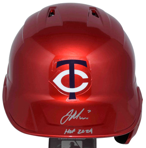 JOE MAUER SIGNED MINNESOTA TWINS CHROME FULL SIZE BATTING HELMET W/ HOF 2024