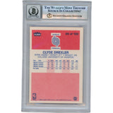 Clyde Drexler Autographed 1986 Fleer #26 Slabbed Trading Card Beckett 50354