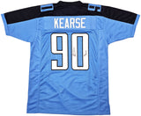 TITANS JEVON KEARSE AUTOGRAPHED BABY BLUE JERSEY "FREAK" BECKETT WITNESS 213033