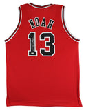Joakim Noah Authentic Signed Red Pro Style Jersey Autographed BAS Witnessed