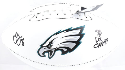 CJ Gardner-Johnson Autographed Eagles Logo Football SB Champs Beckett W Hologram