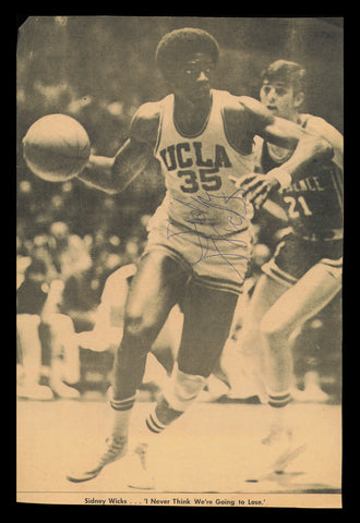 Sidney Wicks Autographed Signed 7x10 Magazine Photo UCLA SKU #237882
