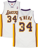 Shaquille O'Neal Lakers Signed White Mitchell & Ness 2002-2003 Swingman Jersey