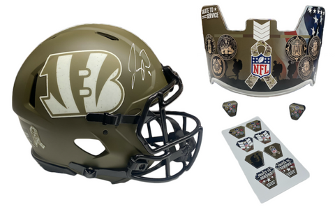 Joe Burrow Autographed Bengals STS Military Seal Speed Authentic Helmet Fanatics