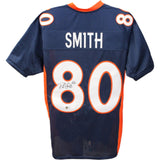 Rod Smith Autographed/Signed Pro Style XL Blue Jersey Beckett Witness 44682