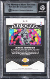 Lakers Magic Johnson Signed 2019 Panini Mosaic Old School #16 Card BAS Slabbed