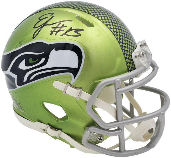 ERNEST JONES IV AUTOGRAPHED SEATTLE SEAHAWKS SPEED MINI HELMET MCS HOLO 242557