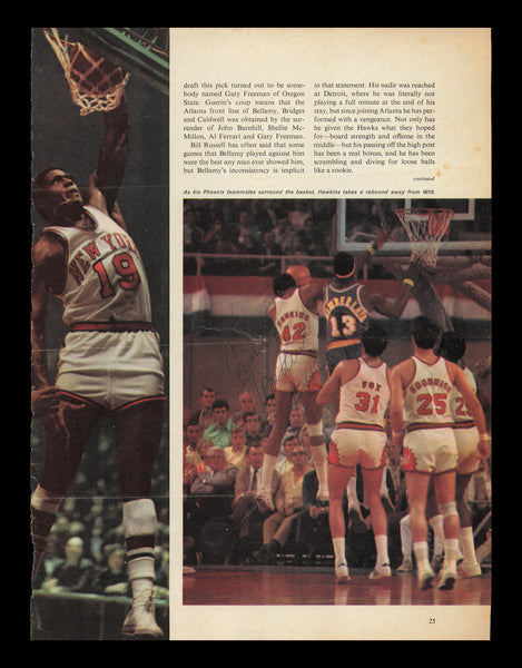 Connie Hawkins Autographed Signed 8x11 Magazine Photo Phoenix Suns SKU #237771