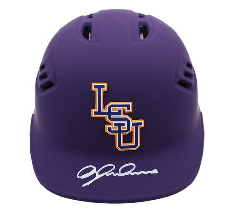 Dylan Crews Signed LSU Tigers Rawlings Purple NCAA Batting Helmet