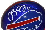 Cole Beasley Autographed/Signed Buffalo Bills Flash Mini Helmet Beckett 39128