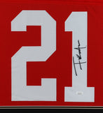 Frank Gore Signed San Francisco 49ers 35' x 43" Framed Jersey (JSA COA) R.B.