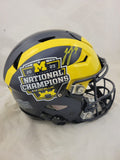 JJ MCCARTHY SIGNED MICHIGAN WOLVERINES NC LOGO SPEEDFLEX HELMET BECKETT