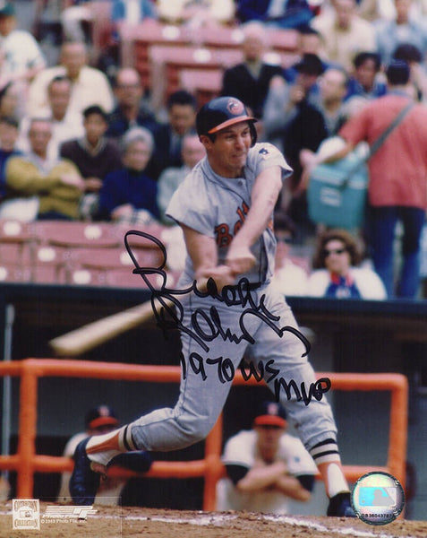 Brooks Robinson Signed Orioles Batting 8x10 Photo w/1970 WS MVP - (SCHWARTZ COA)