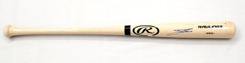 Jim Thome Autographed Rawlings Tan Bat Indians Phillies White Sox Beckett Blue