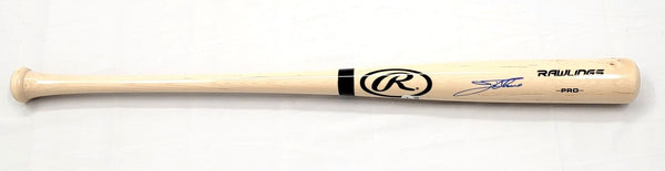 Jim Thome Autographed Rawlings Tan Bat Indians Phillies White Sox Beckett Blue