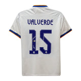 Federico Valverde Signed Real Madrid Home Soccer Jersey #15 with Beckett COA
