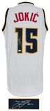 Nikola Jokic (NUGGETS) Signed White Custom Basketball Jersey - (JSA COA)