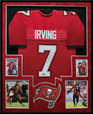 SUEDE FRAMED TAMPA BAY BUCCANEERS BUCKY IRVING AUTOGRAPHED JERSEY BECKETT HOLO